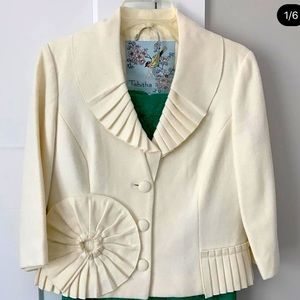 Anthropologie Winter White Wool Coat